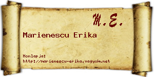 Marienescu Erika névjegykártya